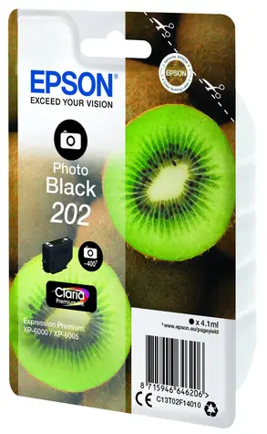 Epson 202 Claria Premium fotograficzny czarny / Oryginalny wkład / Expression Premium XP / 4,1 ml