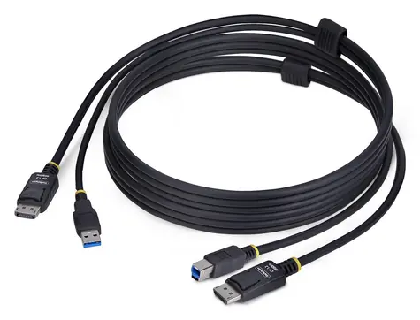 StarTech DU1226-KVM- Cable czarny / kabel KVM / DisplayPort + USB 3.2 / 1,8 m