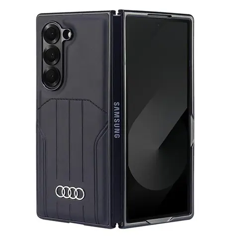 Audi Skóra syntetyczna czarna / Etui MagSafe / Samsung Galaxy Z Fold 6 / Skóra syntetyczna