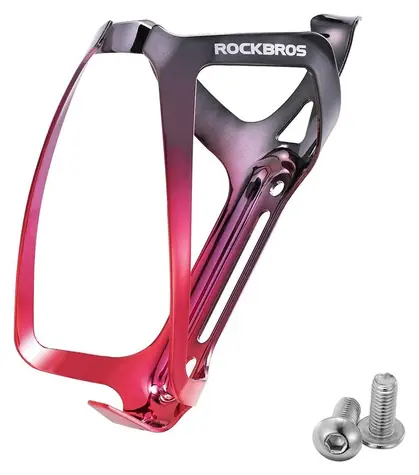 Koszyk na bidon ROCKBROS RKL02 czarno/czerwony / Kolarstwo / Aluminium