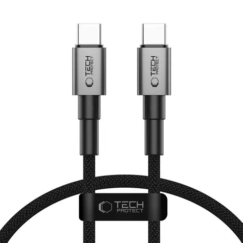 Tech-Protect UltraBoost DNA szary / USB-C - USB-C / PD 60W / kabel 50 cm