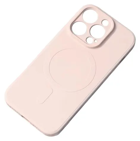 Hurtel Silikonowe etui MagSafe do iPhone 15 Pro krem / Etui / Silikon / MagSafe