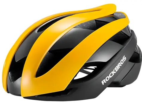 Rockbros 10110004005 żółto-czarny / Kask rowerowy / rozmiar L