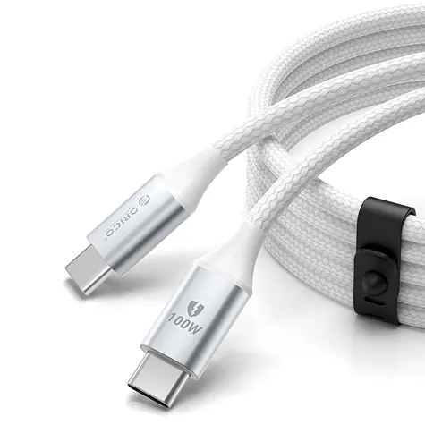 Orico CDX biały / Kabel USB-C do USB-C / PD 100W / 5A / 1 m