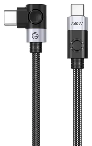 Orico CW240 czarny / Kabel USB-C - USB-C / wygięty / PD 240W / 2 m