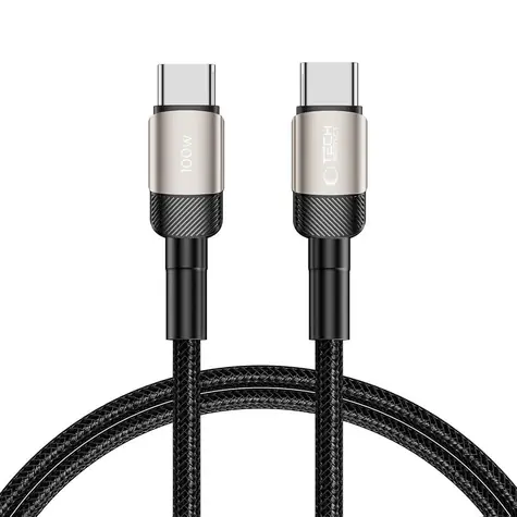 Tech-Protect UltraBoost Evo tytanowy / Kabel USB-C - USB-C / PD 100W / 5A / 1 m