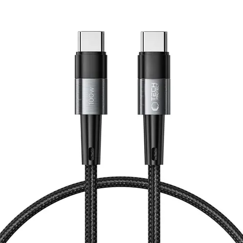 Tech-Protect UltraBoost szary / Kabel USB-C - USB-C / PD 100W / 5A / 0,25 m
