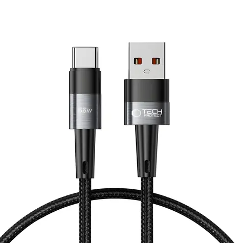 Kabel Tech-Protect UltraBoost szary / USB-C - USB-A / 66 W / 6 A / 0,5 m