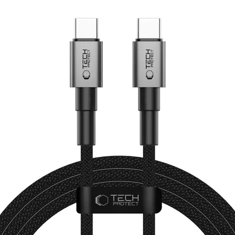 Tech-Protect UltraBoost DNA szary / Kabel USB-C - USB-C / PD 60W / 3A / 1 m