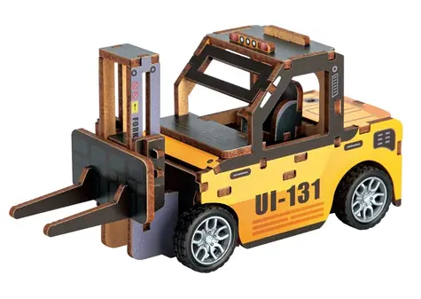 Drewniana układanka 3D 2KIDS TOYS Wózek widłowy / 36 elementów / od 6 lat