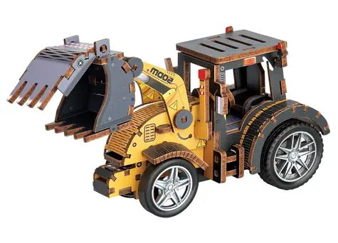 2KIDS TOYS Drewniana układanka 3D Ładowarka do drewna / Układanka / 70 elementów / drewno / od 6 lat