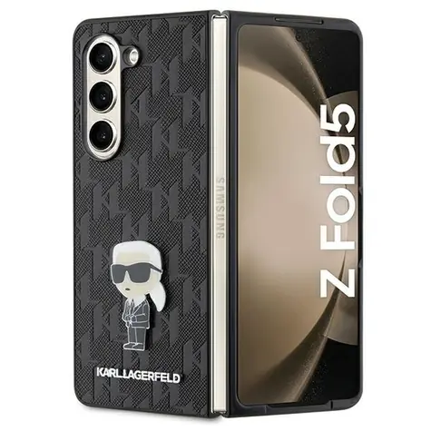 Karl Lagerfeld Saffiano Monogram Ikonik Pin black / Case / Samsung Galaxy Z Fold 5