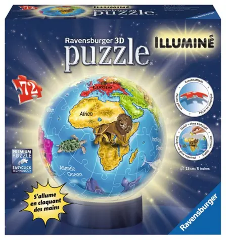 Kula świetlna Ravensburger 3D / 72 elementy / podświetlenie LED / od 6 lat