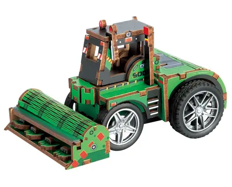 Drewniana układanka 3D 2KIDS TOYS Kultywator / Puzzle / 54 elementy / drewno / od 6 lat