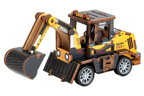 Drewniana układanka 3D 2KIDS TOYS Koparka / 62 elementy / od 6 lat