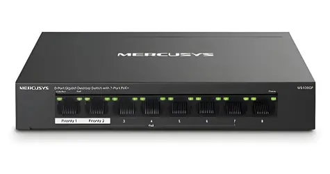 TP-LINK Mercusys MS108GP / Przełącznik / 8x GLAN / 7x PoE+ / komputer stacjonarny