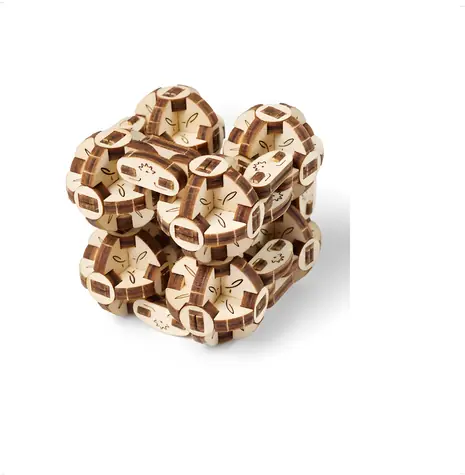 Puzzle 3D Ugears Flexi-cube 2.0 / od 14 lat / 144 elementy / Poziom trudności: niski