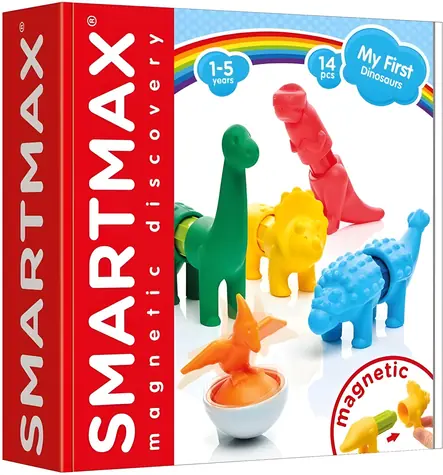 Magnetyczny zestaw konstrukcyjny SMARTMAX Moje pierwsze dinozaury / 14 elementów / od 1 do 5 lat