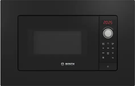 BOSCH Serie 2 BFL623MB3 czarny / Mikrofalówka do zabudowy / 20 l / 800 W / 5 poziomów mocy