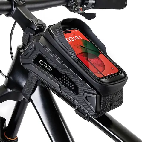 Torba rowerowa Tech-Protect V2 1,2 l czarna / Torba rowerowa z etui na telefon