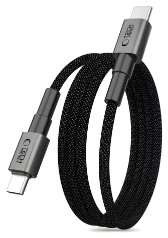 Tech-Protect Ultraboost DNA MagTwist szary / Kabel USB-C - USB-C / PD 100W / 5A / 200 cm