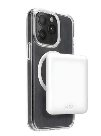 Puro Power Mag biały / Power bank / 5000 mAh / MagSafe / 10 W / USB-C
