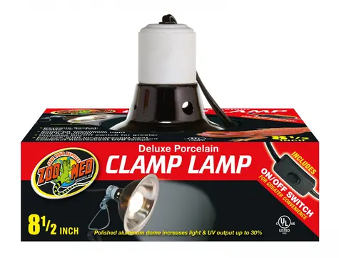 Lampa zaciskowa Zoomed Porcelain 22 cm / Lampa do terrarium / 150 W / Gniazdo porcelanowe