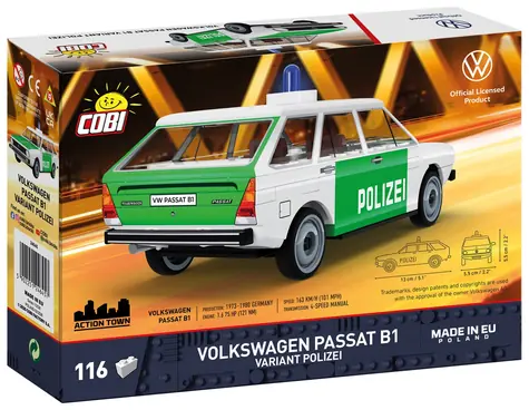 Cobi 24645 Volkswagen Passat B1 Variant Police Kit / 1:35 / 116 elementów