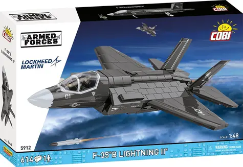 Cobi 5912 F-35B LIGHTNING II Kit / 1:48 / 614 elementów / 1 figurka
