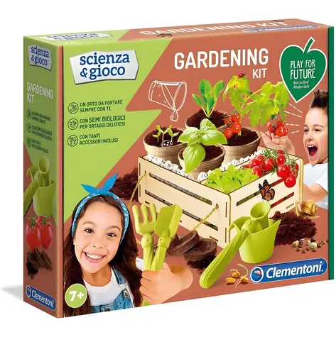 Zestaw ogrodowy Clementoni Science&Play / Play For Future / 100% materiał z recyklingu / Pudełko drewniane