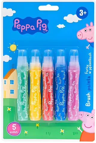 ASTRA Pędzle malarskie Świnka Peppa / 5 szt. / od 3 lat