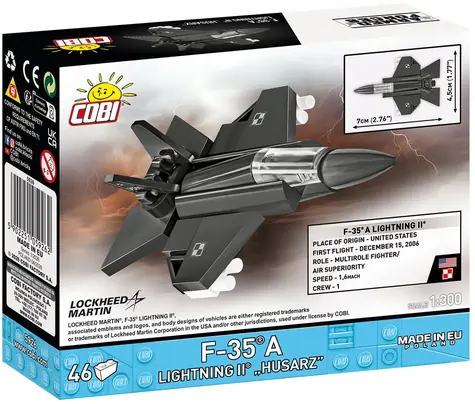 Cobi 5926 F-35A Hussarz Kit / Mała armia / 1:300 / 46 elementów