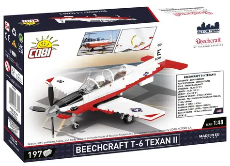 Cobi Beechcraft T-6 Texan II Kit 26625 / Skala 1:48 / 197 elementów / Obrotowe śmigło