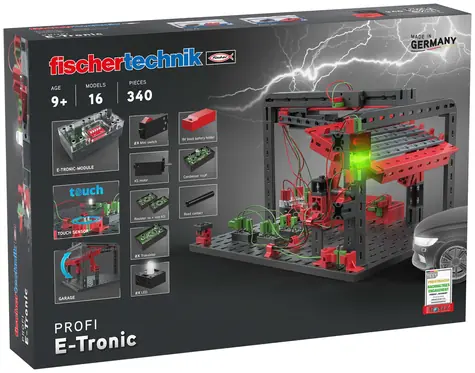 Zestaw Fischertechnik E-Tronic / 16 programów / 340 części