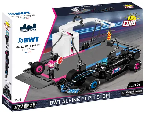 Zestaw Cobi 1685 BWT Alpine F1 Pit Stop / 1:26 / 477 elementów / 2 figurki