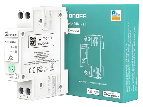 Sonoff BASIC-1GSP / Inteligentny przełącznik / Matter / Wi-Fi / Szyna DIN