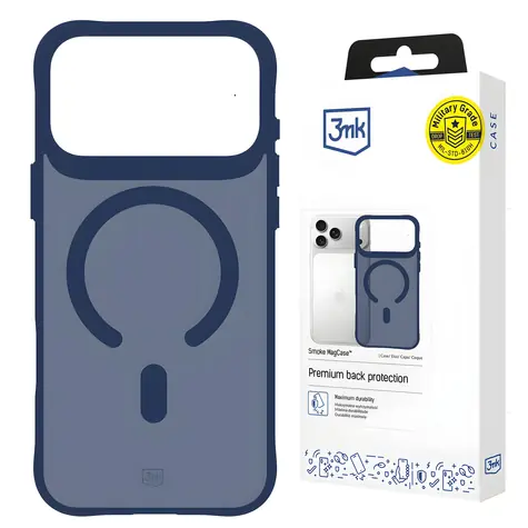 3mk Smoke MagCase niebieskie, przezroczyste / Etui / MagSafe / Apple iPhone 17 Pro