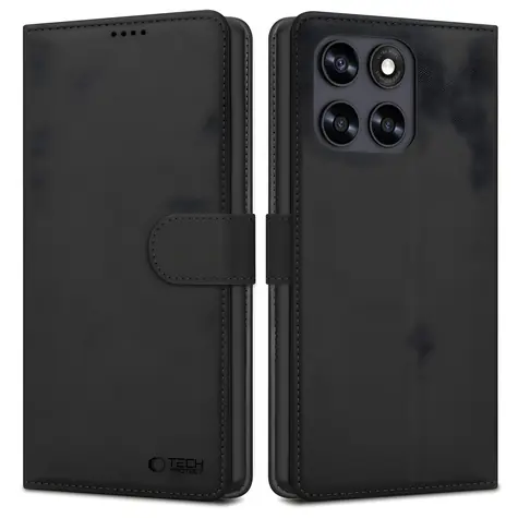 Etui Tech-Protect Wallet czarne / Etui / Motorola Moto G67, G77 / Portfel
