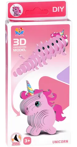 JOKOMISIADA puzzle 3D Jednorożec / 28 elementów / 7 x 6,5 x 5 cm