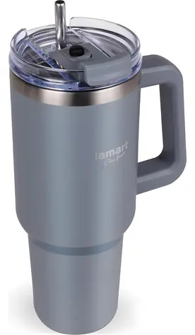 Lamart LT4094 Duży szary / kubek termiczny / 1,2 l / stal nierdzewna / plastik