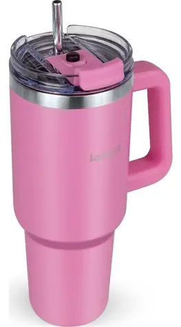Lamart Ogromny kubek termiczny 1,2 l różowy / D10 x 25,5 cm / stal nierdzewna, plastik