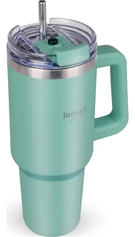 Lamart Ogromny kubek termiczny 1,2 l miętowy / D10 x 25,5 cm / stal nierdzewna, plastik