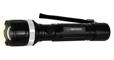 Esperanza EOT068 czarna / Latarka / LED / 1000 lm / USB-C / akumulatorowa