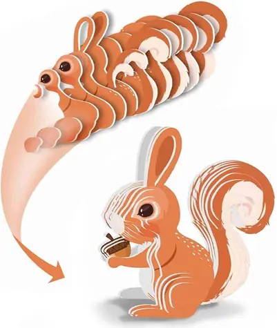 JOKOMISIADA puzzle 3D Wiewiórka / 35 elementów / 7,5 x 7 x 4 cm
