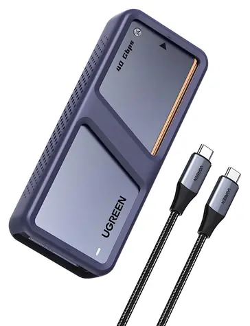 Ugreen D703 szary / Obudowa zewnętrzna / Dysk SSD M.2 NVMe / USB4 40 Gb/s / chłodzenie aktywne