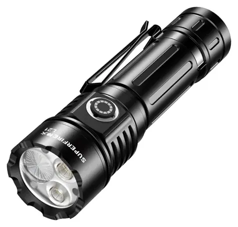 Superfire L21 / Latarka / 1350 lm / USB-C / IP44 / stroboskop, SOS