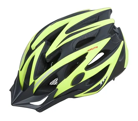 Kask Pro-T PLUS Tarifa czarno-żółty fluo / Kask rowerowy / In-mold / M (55-58 cm)