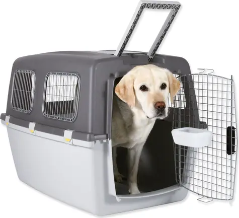 TRIXIE Skrzynia transportowa Gulliver 6 szara / ML / 64x64x92 cm / ładowność 38 kg
