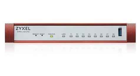 ZyXEL USG FLEX 100HP / Zapora sieciowa / 8x GbE / 1x PoE+ / 1x USB / roczny pakiet Gold Security Pack