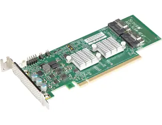 SuperMicro AOC-SLG4-4E4T / Kontroler / 4X NVMe Gen4 / 2x SFF-8654-8i / PCIe x16 Gen4 LP